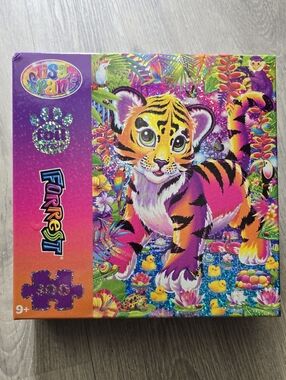 Lisa Frank Neon Tiger Puzzle — Pink, Purple, Yellow & Orange